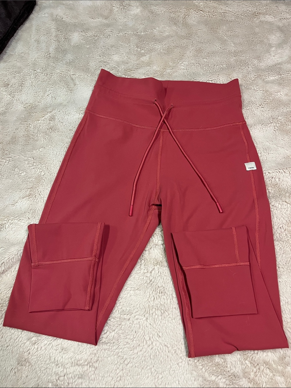 Vuori  Leggings in Dusty Rose with Drawstring